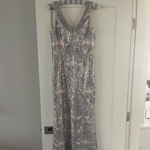 Eliza J Embroidered Sequin Dress Size